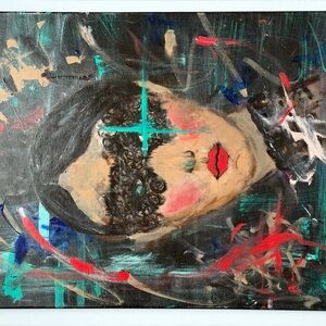 Abstract Masked Portrait Canvas Art
